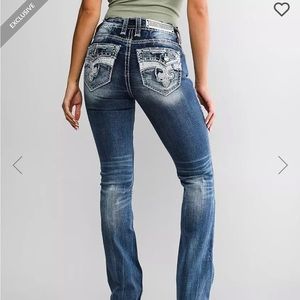 Kaylla Mid-Rise Boot Stretch Jean- Buckle Jeans Size 25/34